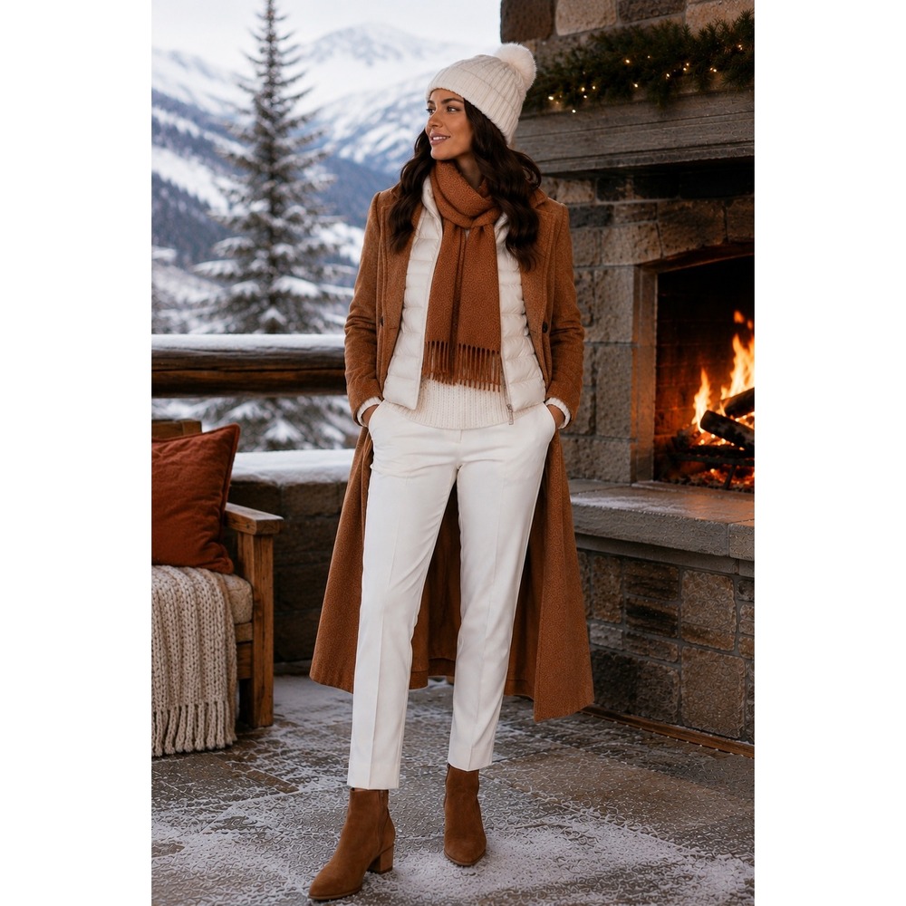 Lauren Ralph Lauren White Cotton Stretch Ankle Trousers Pants 14P Petite